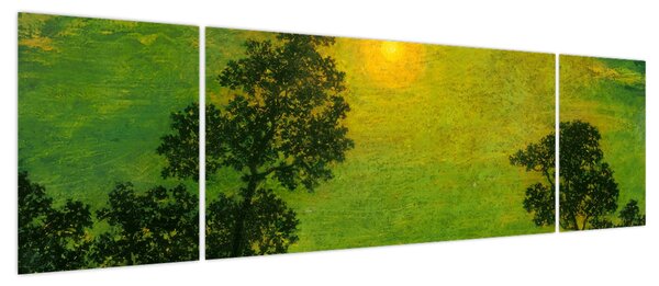 Obraz - Imitator of Ralph Albert Blakelock, Moonlight, reprodukcje (170x50 cm)