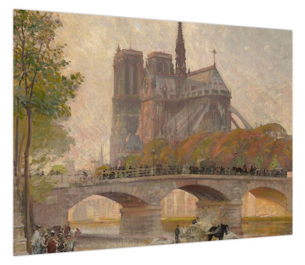 Obraz - Robert William Vonnoh, Notre Dame de Paris, reprodukcje (70x50 cm)