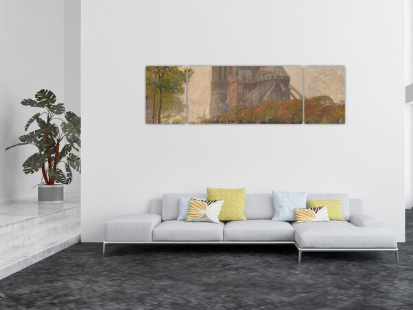 Obraz - Robert William Vonnoh, Notre Dame de Paris, reprodukcje (170x50 cm)
