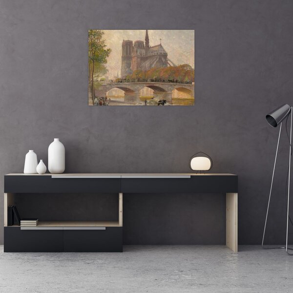 Obraz - Robert William Vonnoh, Notre Dame de Paris, reprodukcje (70x50 cm)