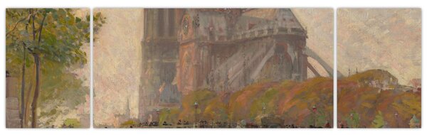Obraz - Robert William Vonnoh, Notre Dame de Paris, reprodukcje (170x50 cm)