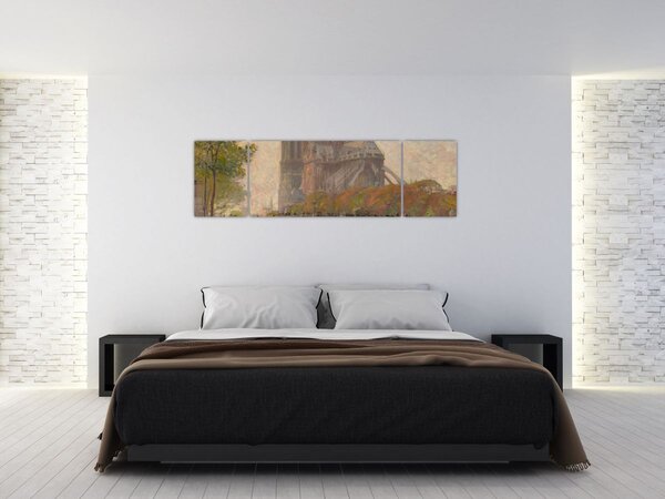 Obraz - Robert William Vonnoh, Notre Dame de Paris, reprodukcje (170x50 cm)