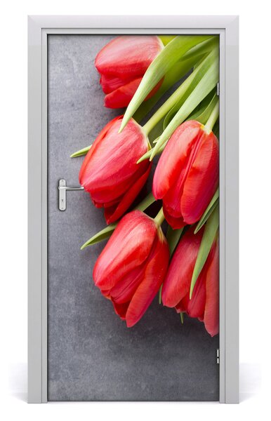 Naklejka samoprzylepna okleina Czerwone tulipany