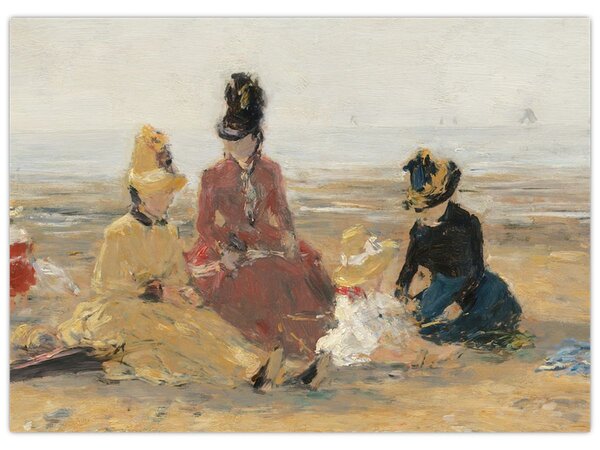 Obraz - Eugène Boudin, On the Beach, Trouville, reprodukcje (70x50 cm)