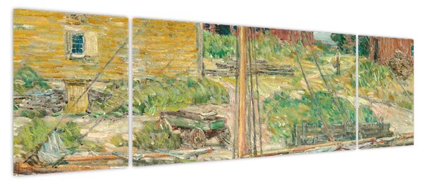 Obraz - Childe Hassam, Oyster Sloop, Cos Cob, reprodukcje (170x50 cm)