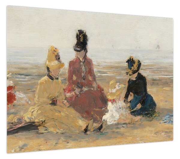 Obraz - Eugène Boudin, On the Beach, Trouville, reprodukcje (70x50 cm)