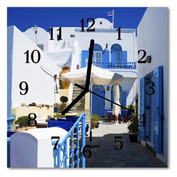 Zegar ścienny kwadrat Grecja