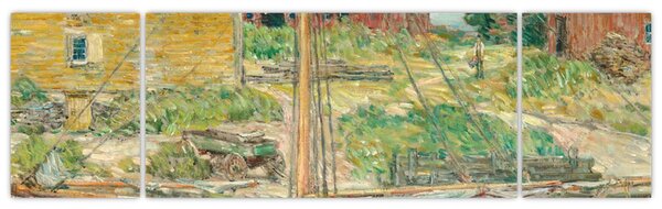 Obraz - Childe Hassam, Oyster Sloop, Cos Cob, reprodukcje (170x50 cm)