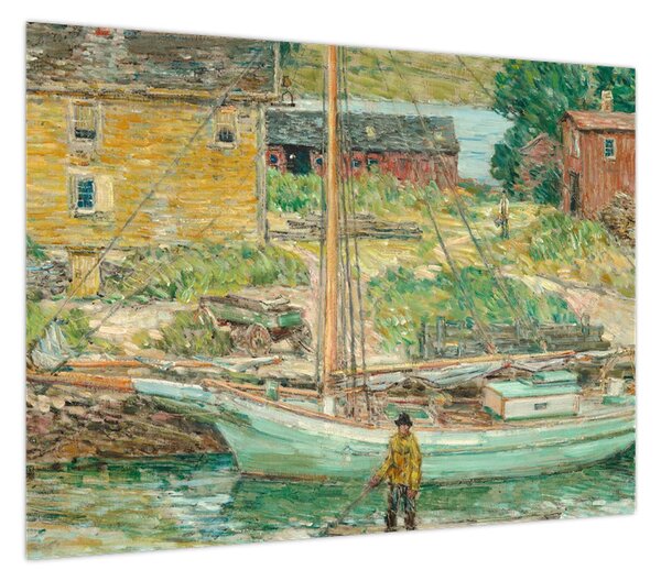 Obraz - Childe Hassam, Oyster Sloop, Cos Cob, reprodukcje (70x50 cm)