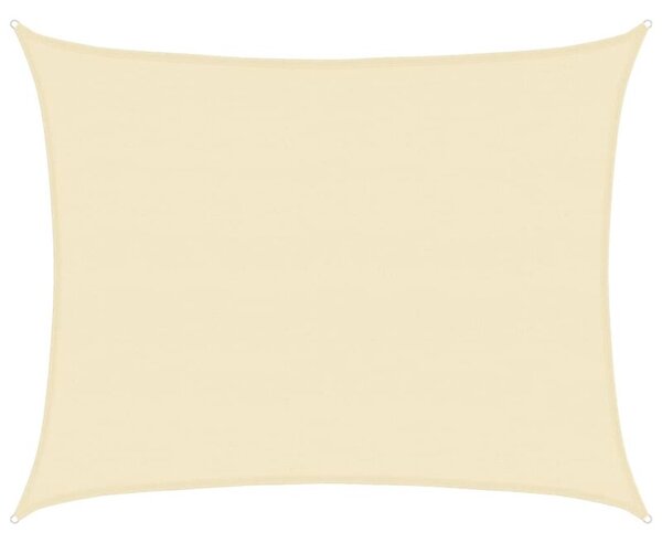 Żagiel przeciwsłoneczny, 160 g/m², kremowy, 6x8 m, hdpe