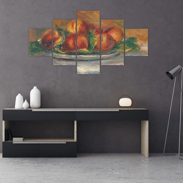 Obraz - Auguste Renoir, Peaches on a Plate, reprodukcje (125x70 cm)