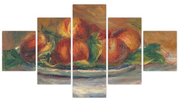 Obraz - Auguste Renoir, Peaches on a Plate, reprodukcje (125x70 cm)