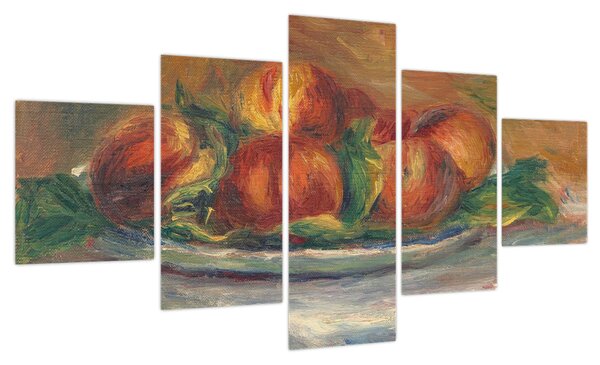 Obraz - Auguste Renoir, Peaches on a Plate, reprodukcje (125x70 cm)