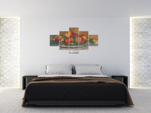 Obraz - Auguste Renoir, Peaches on a Plate, reprodukcje (125x70 cm)
