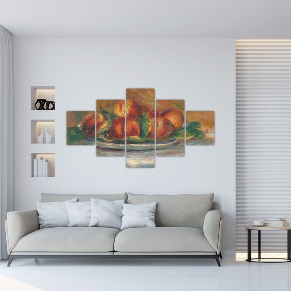 Obraz - Auguste Renoir, Peaches on a Plate, reprodukcje (125x70 cm)