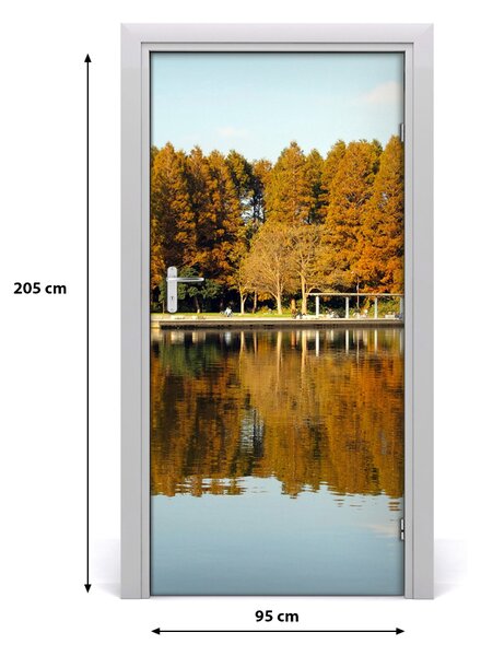 Naklejka fototapeta na drzwi Park jesienią