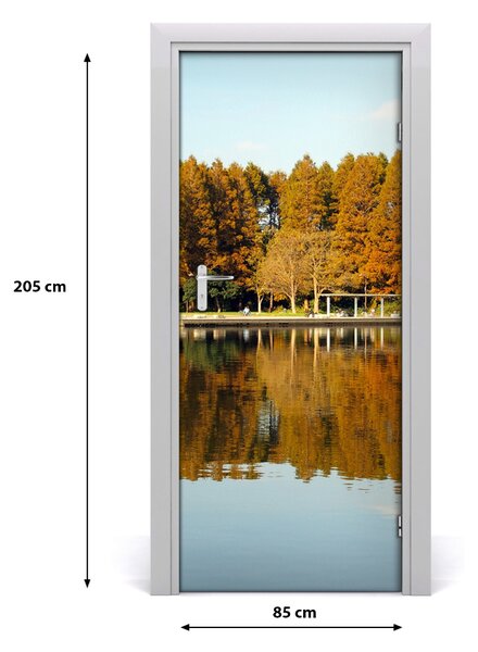 Naklejka fototapeta na drzwi Park jesienią