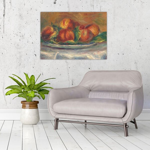 Obraz - Auguste Renoir, Peaches on a Plate, reprodukcje (70x50 cm)