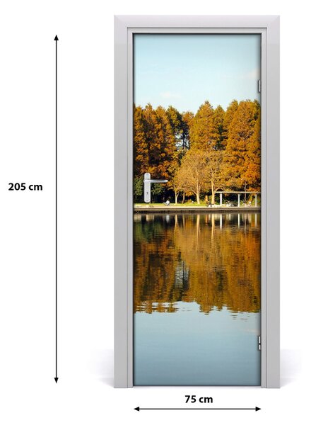 Naklejka fototapeta na drzwi Park jesienią