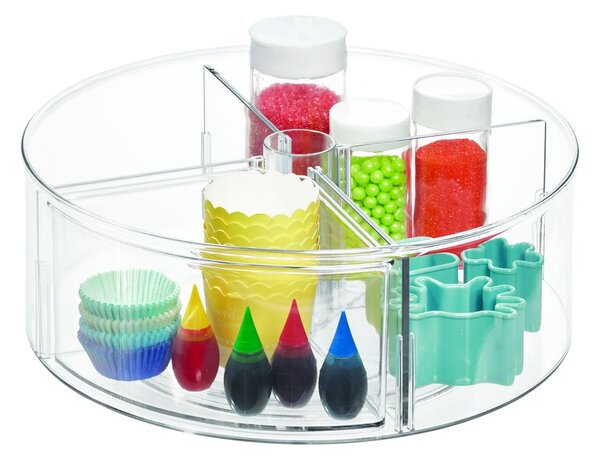 Okrągły przezroczysty pojemnik iDesign The Home Edit, Ø 29 cm