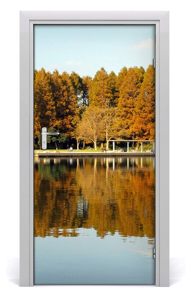 Naklejka fototapeta na drzwi Park jesienią