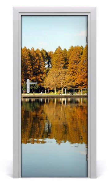 Naklejka fototapeta na drzwi Park jesienią