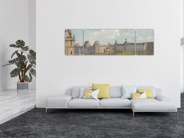 Obraz - Camille Pissarro, Place du Carrousel, Paris, reprodukcje (170x50 cm)
