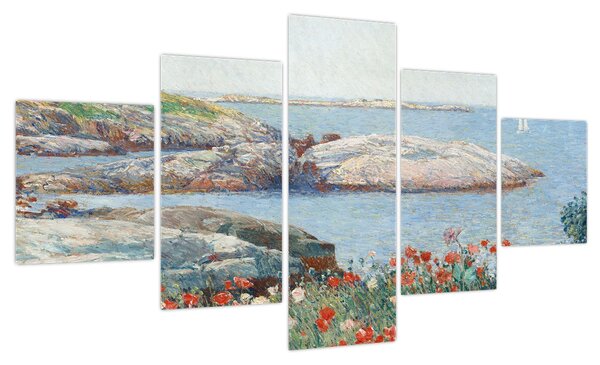 Obraz - Childe Hassam, Poppies, Isles of Shoals, reprodukcje (125x70 cm)