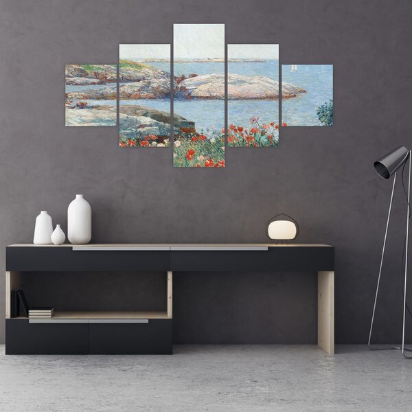 Obraz - Childe Hassam, Poppies, Isles of Shoals, reprodukcje (125x70 cm)