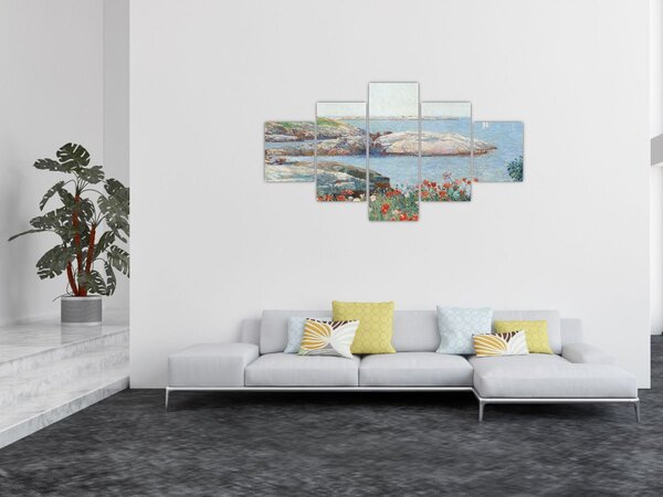 Obraz - Childe Hassam, Poppies, Isles of Shoals, reprodukcje (125x70 cm)