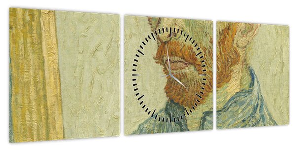 Obraz - Portrait of Vincent van Gogh, reprodukcje (z zegarem) (90x30 cm)