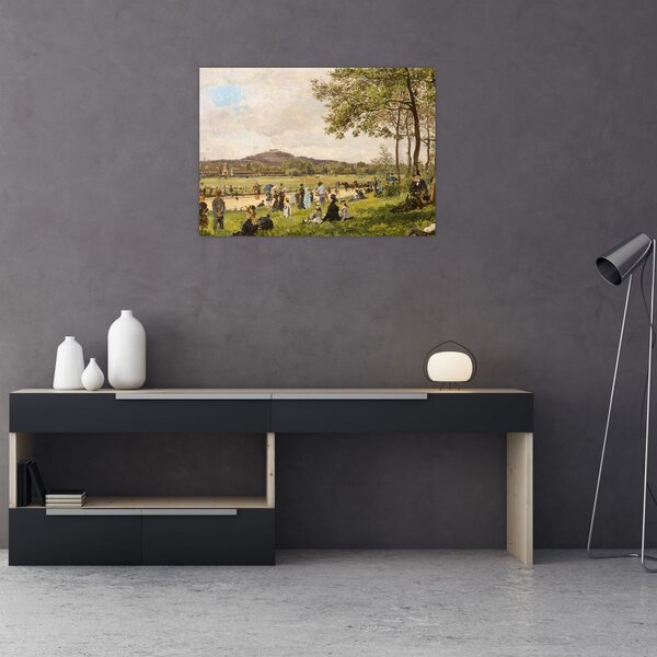Obraz - French 19th Century, Race Course at Longchamps, reprodukcje (70x50 cm)