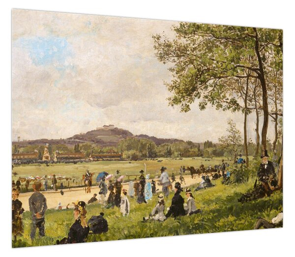 Obraz - French 19th Century, Race Course at Longchamps, reprodukcje (70x50 cm)