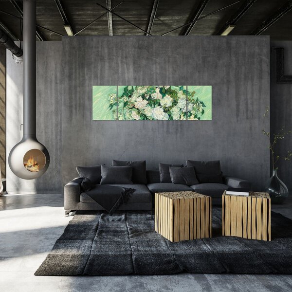 Obraz - Vincent van Gogh, Roses, reprodukcje (170x50 cm)
