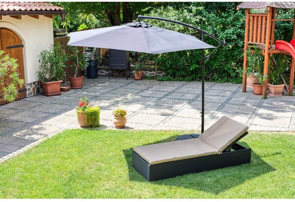 Czarny parasol ogrodowy ø 300 cm Happy Sun – Bonami Essentials