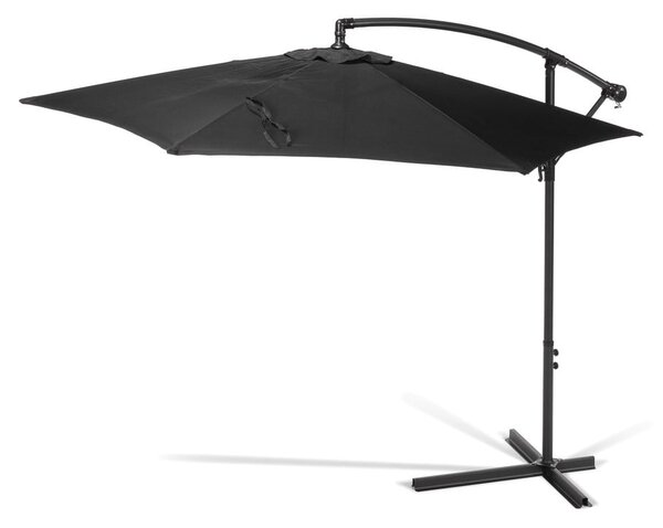 Czarny parasol ogrodowy ø 300 cm Happy Sun – Bonami Essentials