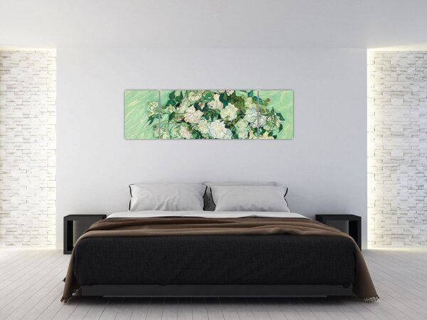 Obraz - Vincent van Gogh, Roses, reprodukcje (170x50 cm)