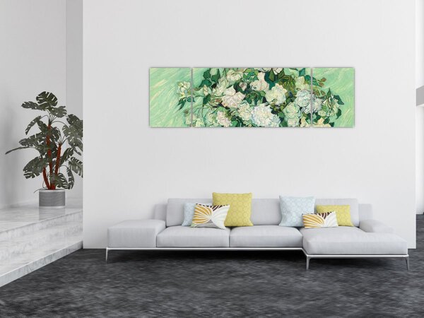 Obraz - Vincent van Gogh, Roses, reprodukcje (170x50 cm)