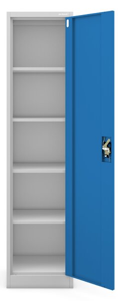 Szafa na akta kartotekowa na klucz szaro-niebieska: ALEX 450 x 1850 x 400 mm