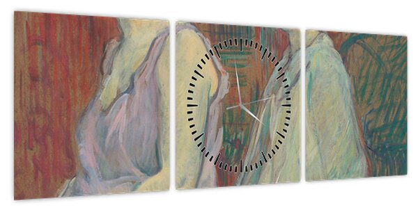Obraz - Henri de Toulouse-Lautrec, Rue des Moulins, reprodukcje (z zegarem) (90x30 cm)