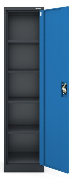 Szafa na akta kartotekowa na klucz antracytowo-niebieska: ALEX 450 x 1850 x 400 mm