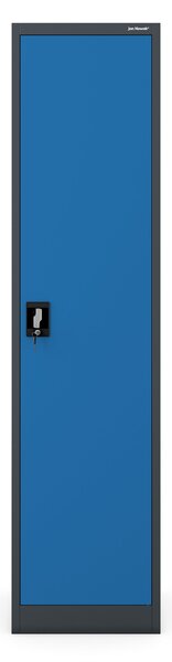 Szafa na akta kartotekowa na klucz antracytowo-niebieska: ALEX 450 x 1850 x 400 mm