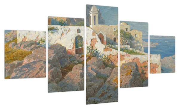 Obraz - William Stanley Haseltine, Santa Maria a Cetrella, Anacapri, reprodukcje (125x70 cm)