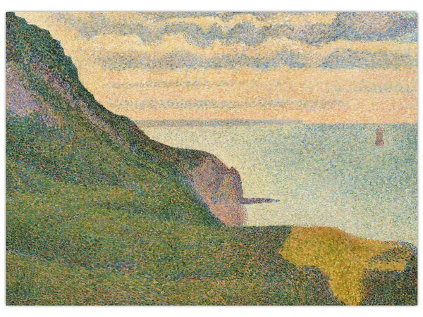 Obraz - Georges Seurat, Seascape at Port-en-Bessin, Normandy, reprodukcje (70x50 cm)