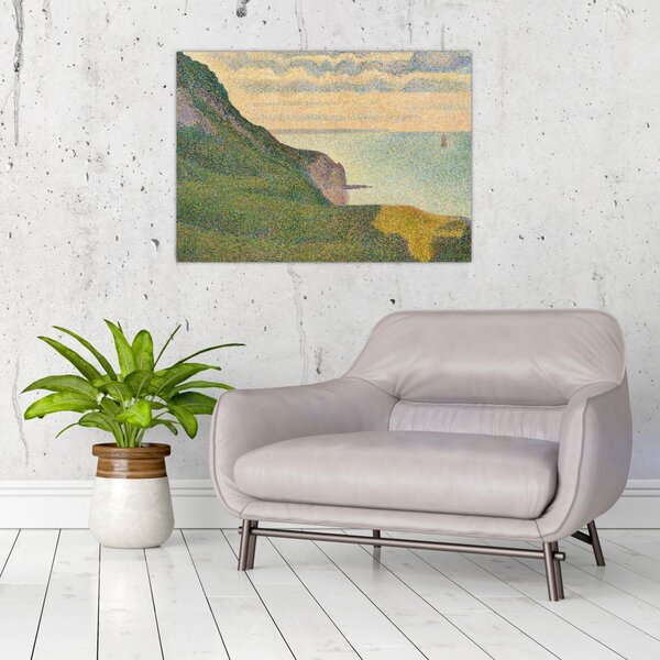 Obraz - Georges Seurat, Seascape at Port-en-Bessin, Normandy, reprodukcje (70x50 cm)