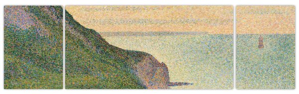 Obraz - Georges Seurat, Seascape at Port-en-Bessin, Normandy, reprodukcje (170x50 cm)