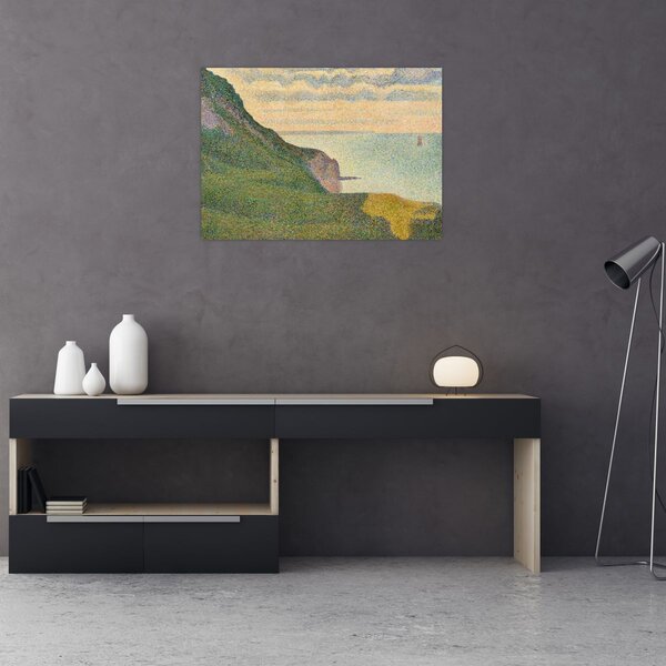 Obraz - Georges Seurat, Seascape at Port-en-Bessin, Normandy, reprodukcje (70x50 cm)