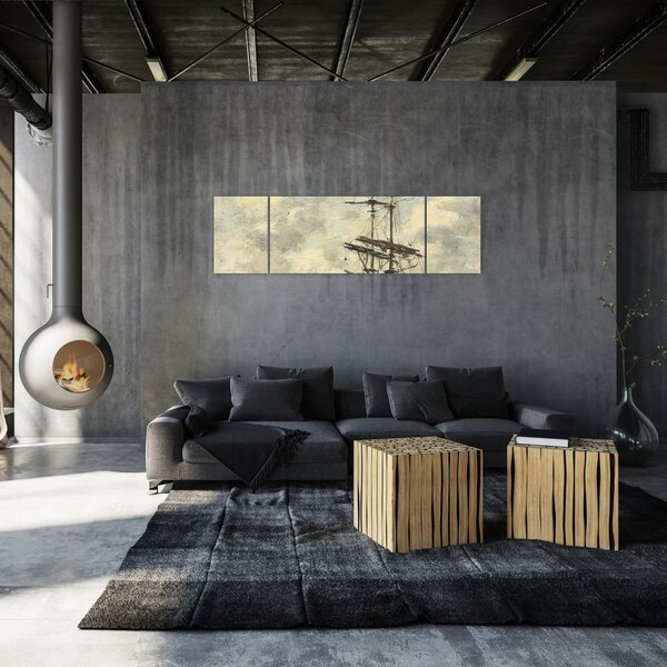 Obraz - Eugène Boudin, Ship on the Touques, reprodukcje (170x50 cm)