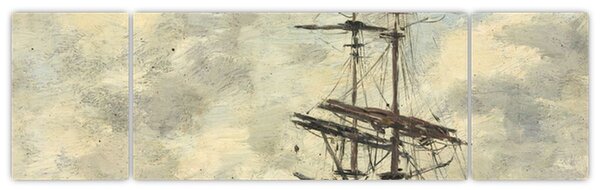 Obraz - Eugène Boudin, Ship on the Touques, reprodukcje (170x50 cm)