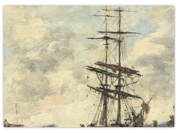 Obraz - Eugène Boudin, Ship on the Touques, reprodukcje (70x50 cm)
